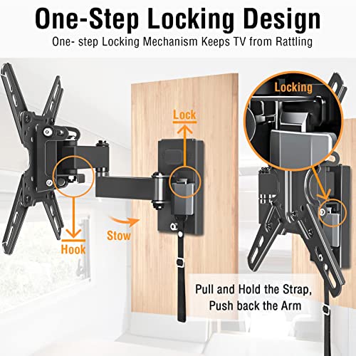 Elived YD1012 Lockable Rv Tv Mount For Most 13-43 Inch Tvs, Rv Tv Wall Mount Swivel And Tilt thumb #2