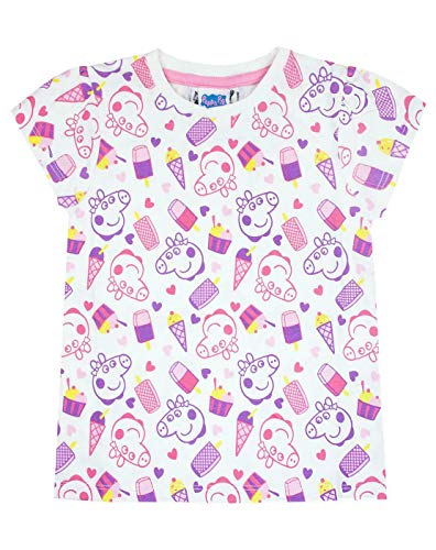 Peppa Pig Girls T-Shirt I Pastel George Pig Top for Kids