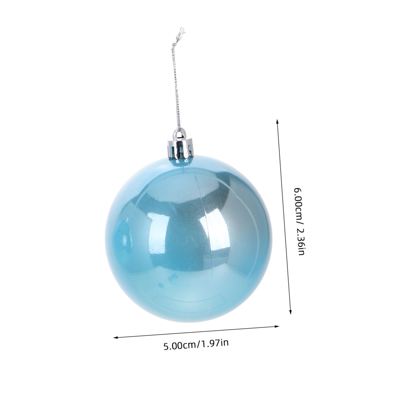 37 Stück Blauer, Bruchsicherer Weihnachtskugeln aus Kunststoff