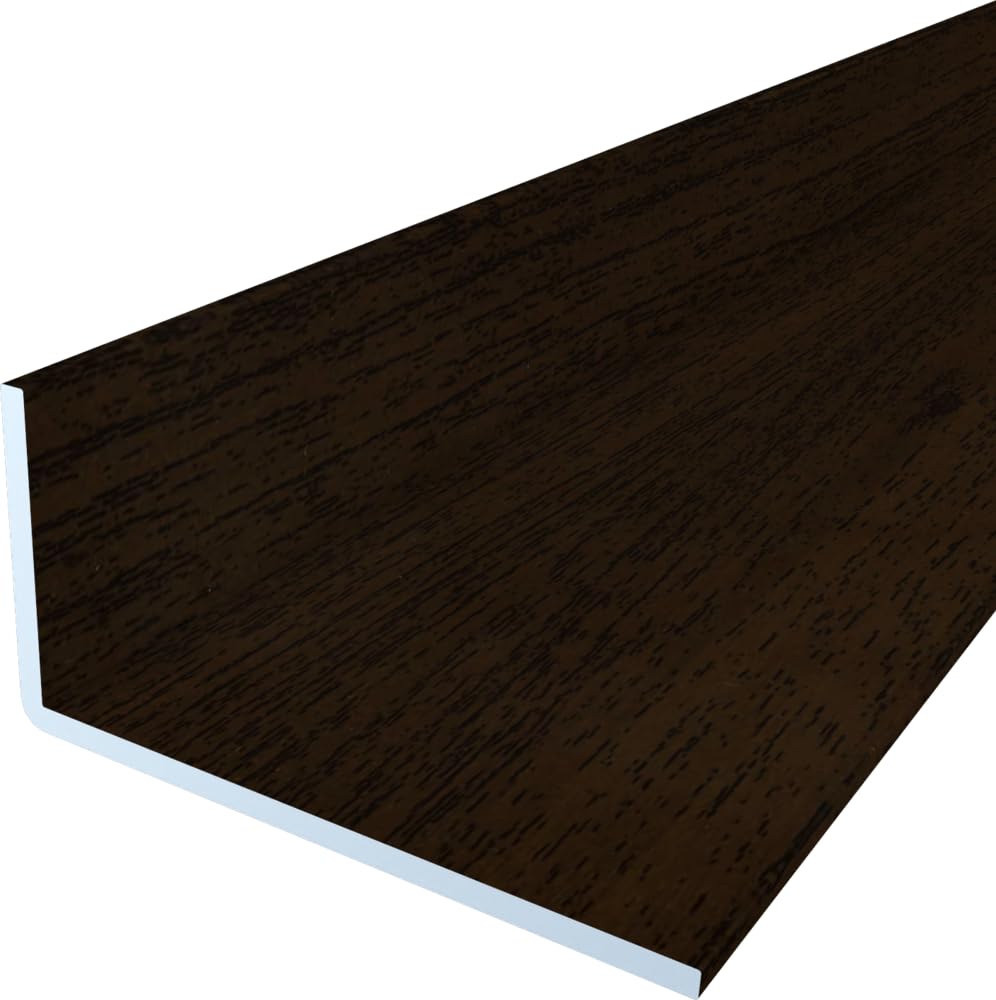 FaiX3.it - Perfil angular en L 50x25x2 mm de aluminio, efecto madera nogal N102, longitud 1500 mm