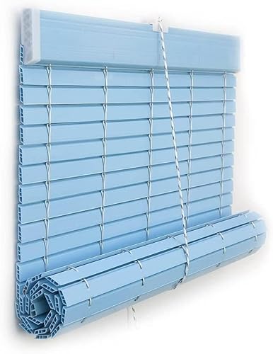 PERSIANA ALICANTINA Enrollable para Ventanas Y Puertas | PVC Color Azul | Varios TAMAÑOS (50x90cm)