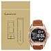 Lamshaw Leather Strap Replacement Band for Michael Kors Smartwatch Strap (leather-Brown)