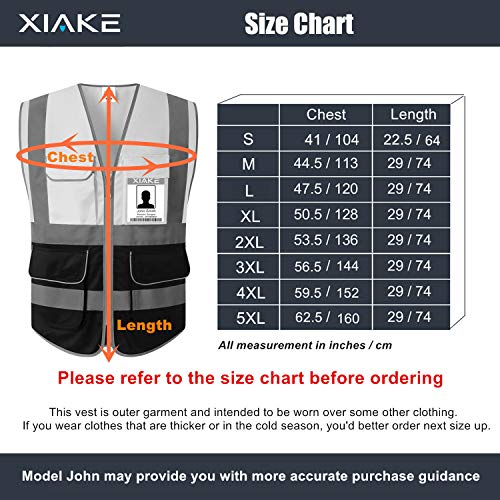 Snapklik.com : XIAKE 9 Pockets High Visibility Reflective Safety Vest ...