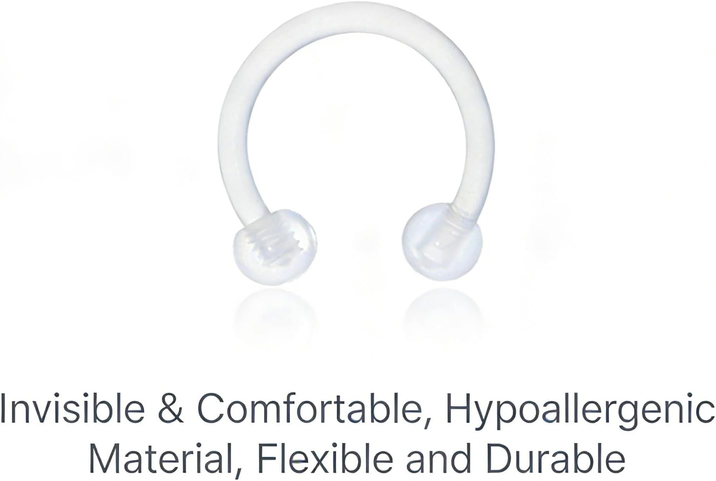 16g Clear Nose Hoop Rings Acrylic Nose Retainers Cartilage Earring