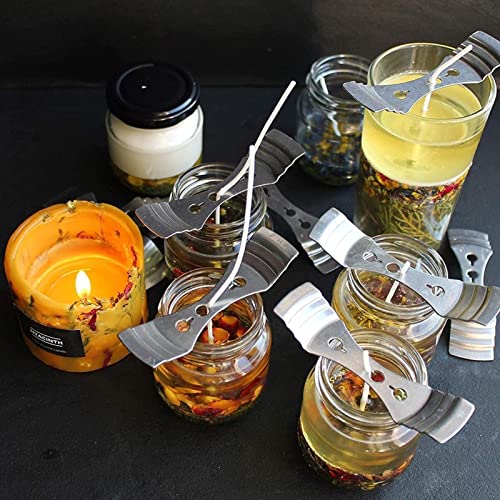 Ericx Light Metal Candle Wick Centering Device 21 Pieces，Candle Wick Holder For Candle Making #TOP4