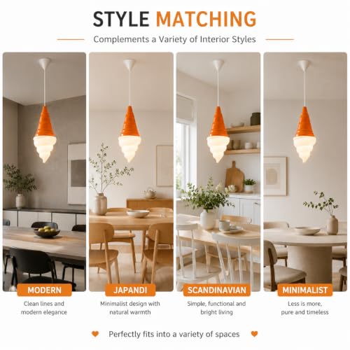 Image of Ice Cream Chandelier Spiral Cone Decorative Pendant Light Fixture, DIY Hanging Lighting Fixtures for Kitchens, Dining Rooms and More
