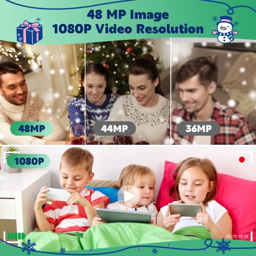Digital Camera, 1080P 48Mp Autofocus Kids Video Digital Camera With 32Gb Memory Card 16X Digital Zoom, Compact Point And Shoot Vlogging Mini Camera For Teens Children Boys Girls Students #TOP2