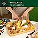 Cheese Board and Knife Set: 17.5 x 13 Inch - Wooden Charcuterie Platter & Serving Tray with Cutlery Set, Bamboo Cheese Board Set and Stylish Charcuterie Board for Entertaining and Serving