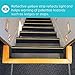 LifeGrip Anti Slip Traction Tape with Reflective Stripe, 4 Inch x 30 Foot, Best Grip Tape Grit Non Slip, Outdoor Non Skid Treads, High Traction Friction Abrasive Adhesive for Stairs Step, Black
