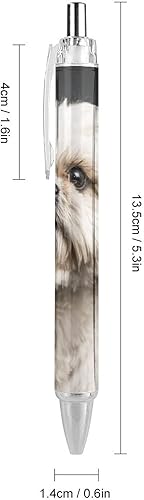 Miniatura 2 de Shih Tzu Pet Dog - Bolígrafo retráctil con estampado de perro y mascota, punta de 0.020 in, punta para mujeres y hombres