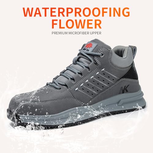 Image of Steel Toe Shoes for Men Work Shoes Men Steel Toe Shoe for Construction Breathable Anti Smash Sneakers for Warehouse Lightweight Safety Unbreakable Sneakers for Industrial