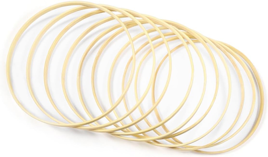 MAGICLULU 39pcs Round Frame for Dream Catchers Craft Tools for Handcraft Projects for Wreaths and Accessories for Photography Props and Macrame Crafts