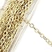 ALEXCRAFT 33 Feet Dainty Gold Plated Solid Brass Cable Chain Link Bulk for Jewelry Making (1.5mm) with Lobster Clasp and Jump Rings