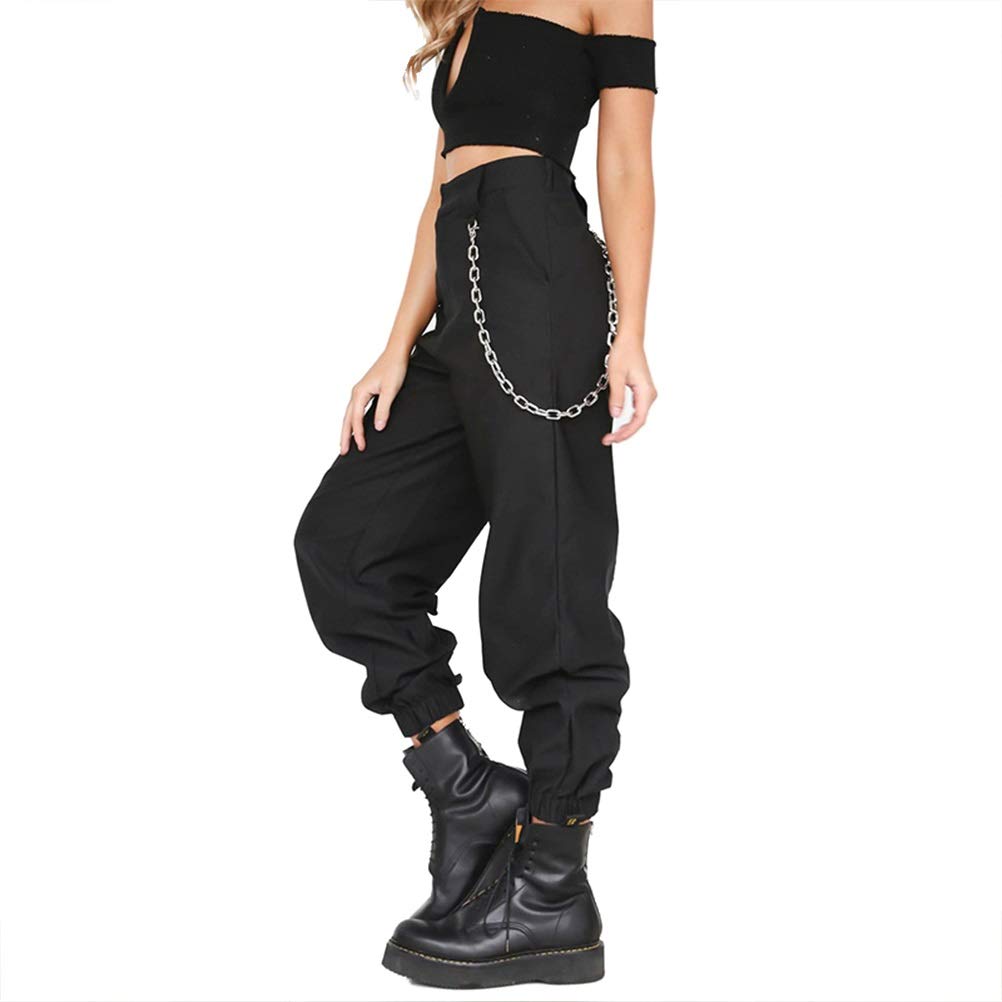 Black trousers with chains Outlet