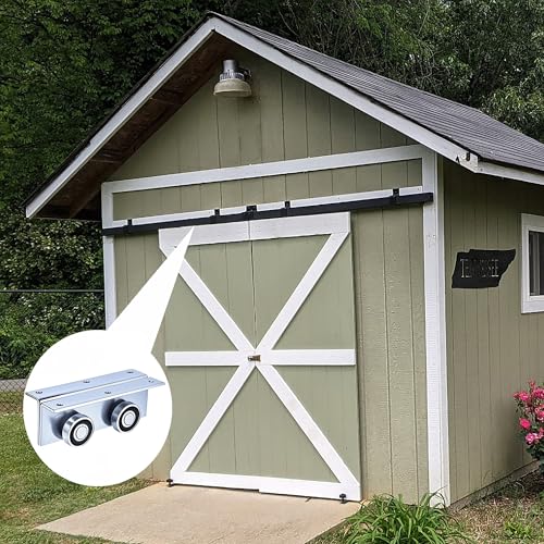 YOVXKAN 4 Wheel Heavy Duty Trolley Assembly Roller for Barn Doors or Shed Sliding Doors, Compatible with 1-5/8" Wide or All 1-5/8" or Taller Strut Channel (4 Packs) by YOVXKAN - Used condition - Image 4