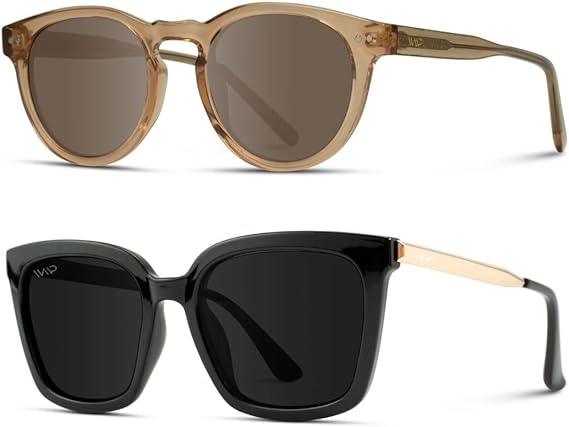 WearMe Pro Emerson Crystal Brown Sunglasses