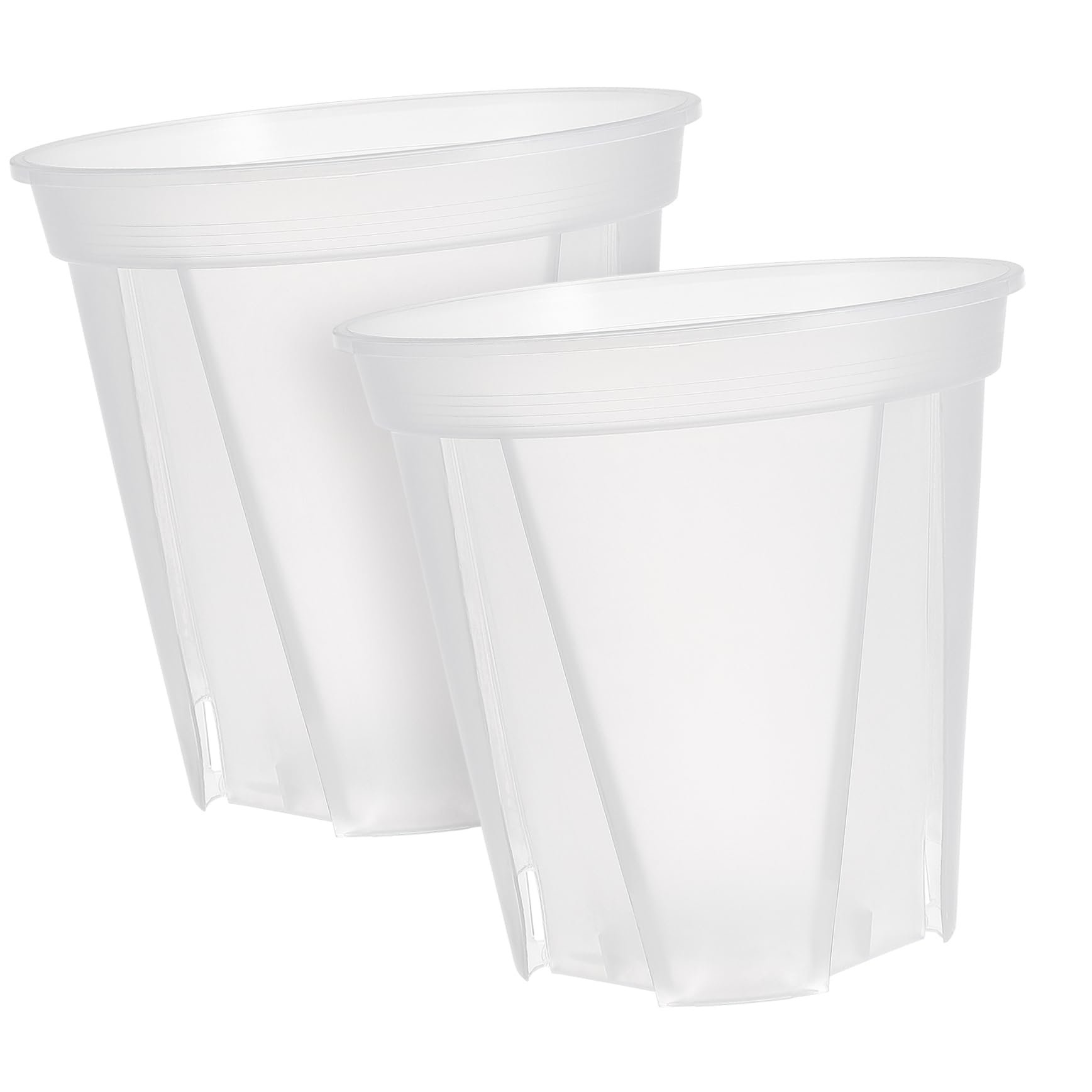Pots en plastique transparents de 9,5 pouces avec drainage pour succulentes