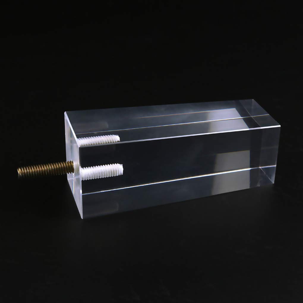4 Piedini di Ricambio Quadrati in Acrilico Trasparente Fai da Te per Divano, Tavolo, Mobile, Gambe in Vetro Moderne per libreria, Bar, Sedia - Piedini per mobili Resistenti ed Eleganti