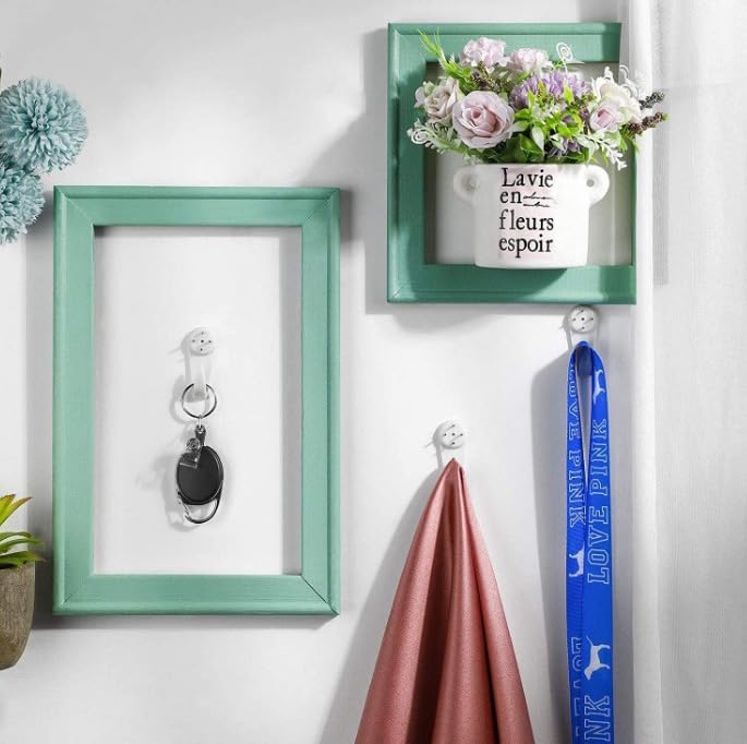 Miniatura 5 de AKOAK 20 ganchos de plástico invisibles de 2 pulgadas con rodamientos de hasta 25 libras para herrajes, sujetadores y ganchos para montaje en pared,