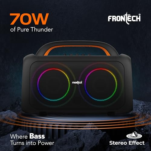 Image of FRONTECH Echo BOOM-242 Bluetooth Speaker | 70W | RGB Lighting | BT /FM /USB /TF /MIC | TWS | 1 Year Warranty (SW-0242)