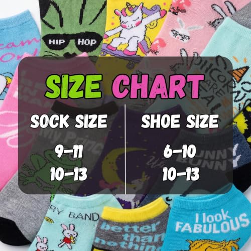 Image of Tipi Toe Women's 10 Pairs Lightweight Colorful Socks - Fun Low Cut Patterns for All-Day Comfort and Easy Everyday Style