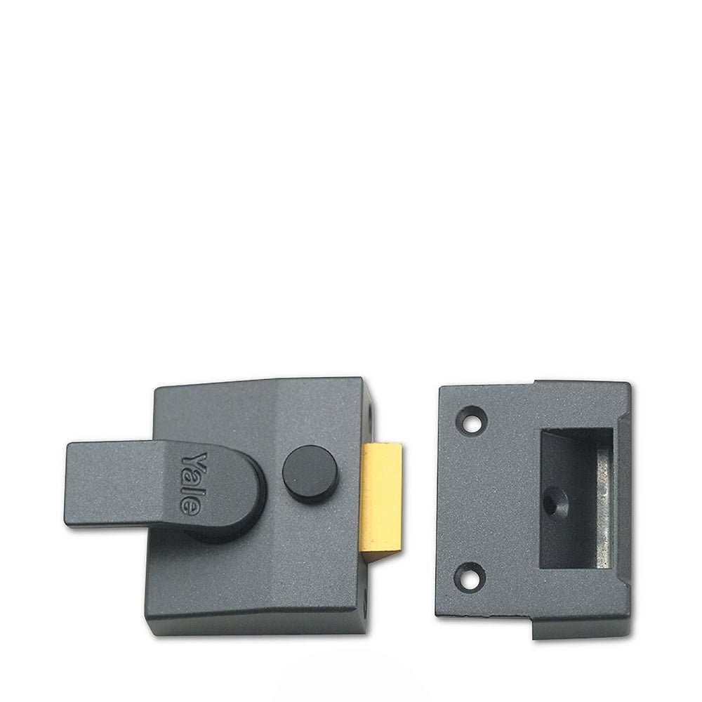 YALE YAL85DMGSC B-85-DMG-SC-40 Nightlatch Dark Metallic Finish, High Security with Automatic Deadlock, Gray, 40 - Image 2