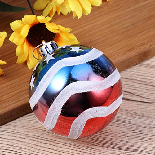 Luoem 12Pc Christmas Tree Baubles July 4Th Tree Ornaments Christmas Patriotic Decorations America Flag Ornaments #TOP2