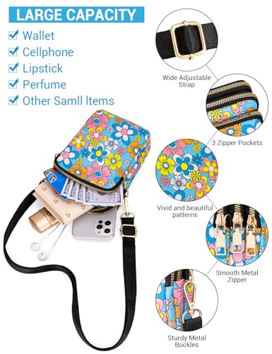Image of YINHEXI Small Crossbody Bags for Women, Mini Cell Phone Wallet Purse, Shoulder Bag for Women and Men