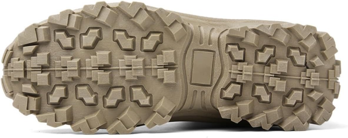 Bitiger Tactical Boots for Men Construction Work: Suede Gardening Boots for Men Zip for Backpacking Hunting - Ankle Combat Boots for Jungle Trekking