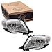 Halogen Headlights with Chrome Housing for 09-10 Toyota Corolla Pair Set Driver and Passenger Sides Replaces 81150-02670 81110-02670 8115002670 8111002670