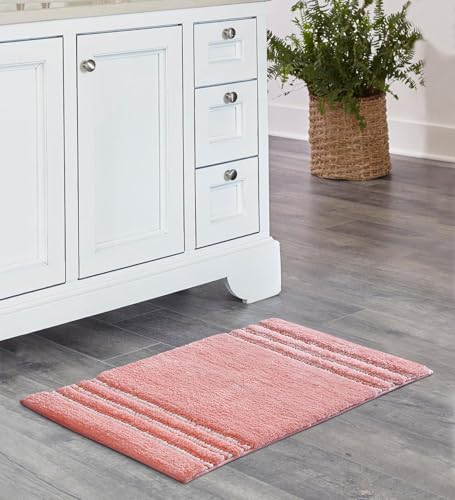Image of Obsessions Ultra Soft Solid Bath Mat - Premium 1950 GSM Density, Anti-Skid Safety Backing & Superior Absorbency for Quick-Dry Comfort (50x80 cm, Peach)