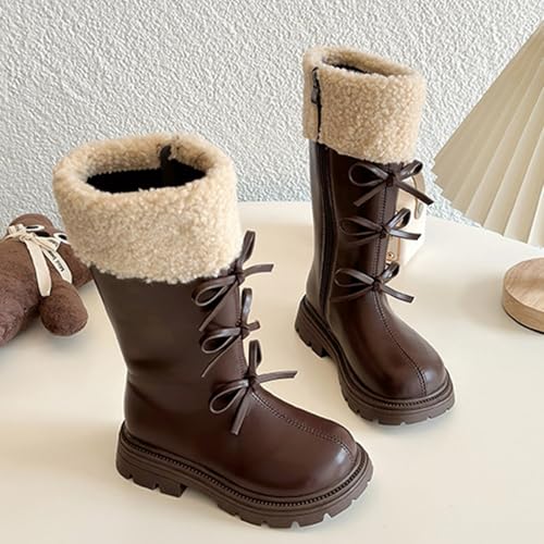 Bottes bébé chaud doublées avec ornements étoiles et boucles