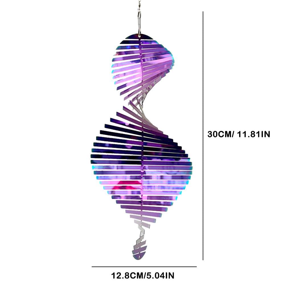 Molinadores de viento, hélice 3D de acero inoxidable colgante, molinillos de viento para patio y jardín, colgante de acero inoxidable para colgar en interiores y exteriores