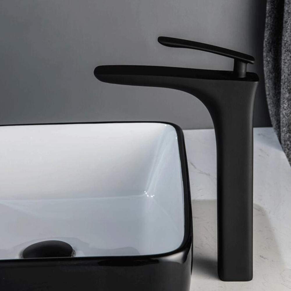 Tall Taps For Bathroom Basin White Brass Heightened Faucet With - View #11