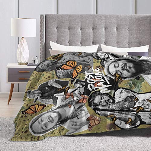 Modern Sofa Throw Blanket For Fall Winter Living Room Bedroom Couch Sofa Office Camping Decorative, Singer 3D Print Soft Flannel Bed Blanket, Breathable Durable Fuzzy Blanket 60X50 In #TOP3