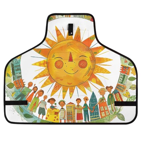 Delantal Happy Smiling Sun multipocket para trabajo unisex miniatura 1