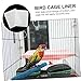 HAPINARY 100pcs Parrot Cage Liners Bird Cage Mats for Parakeets Odor-reducing Easy to Clean