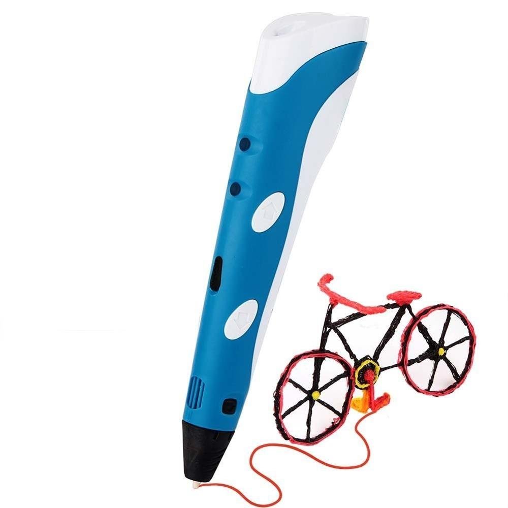 3D pen with LCD screen of 2nd Generation, Drawing kids 3D quality pen for DIY Art & Craft Get your kids thinking in 3D! (Blue)