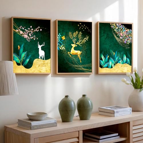 Image of kotart Modern Wall Art Framed Painting for Wall Decoration - Wall Paintings for Living Room, Bedroom - Set of 3 - D (Art 6, 10x13 inch)