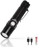 ThruNite TC15 2300 Lumens Rechargeable Flashlight,Micro-USB Chargeable Handheld Flashlight,Neutral White LED Flashlight for Indoor/Outdoor -Black NW