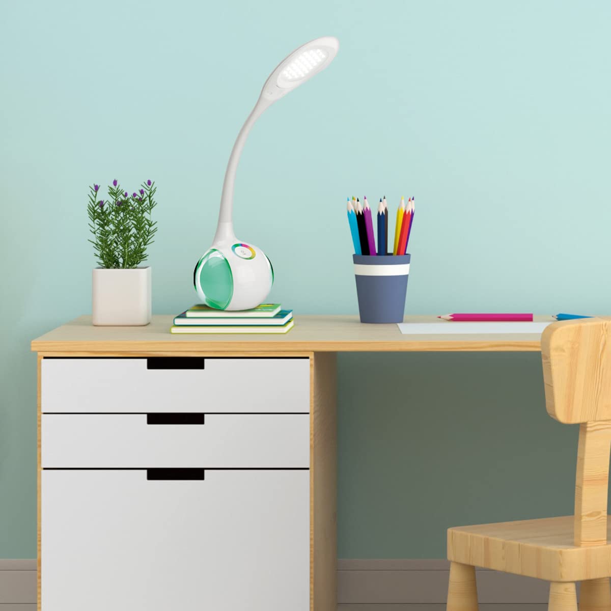 Led Schreibtischlampe Mit Nachtlichtfunktion Platinet Pdl20 7W 260 Lm 6000 K Kühles Licht - Weiß