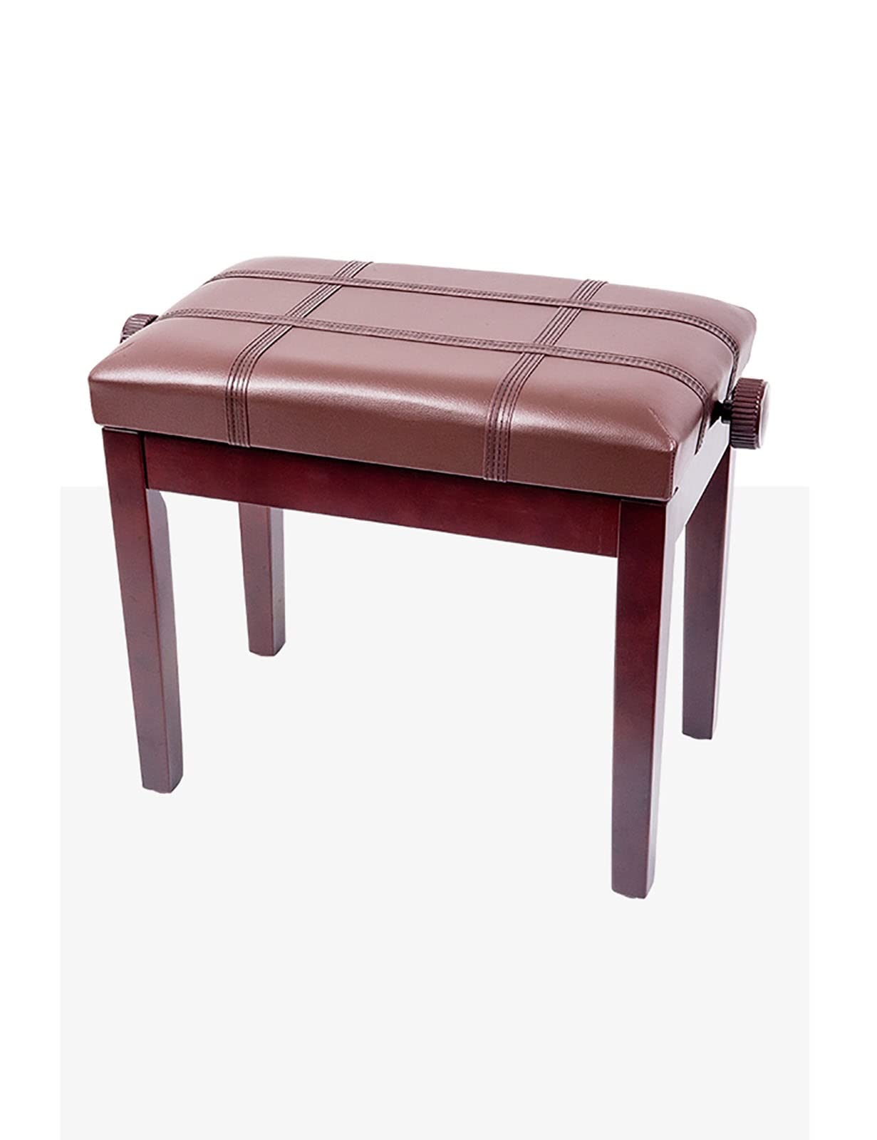 sdneNest Banco de piano moderno de cuero ajustable en altura con teclado de construcción de elevación de metal, 55 x 34 x 47 57 cm