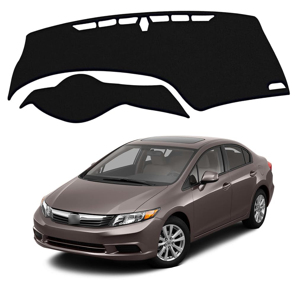 XITER Polyester Dashboard Cover Mat Carpet Dash Nonslip Sun Shade Mat Compatible For Honda civic 2012 2013 2014 2015.