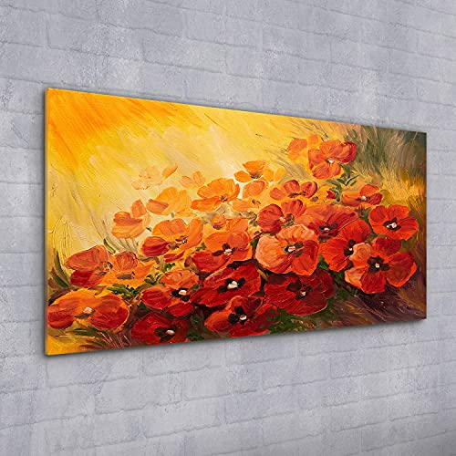 Image acrylique 100x50cm décoration murale moderne abstraction fleurs - 2