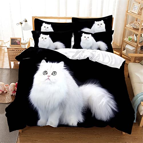 Housse de couette chaton blanc : offrez des nuits douces et rassurantes