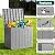 MAKE CHANGES 30 Gallon Outdoor Storage Box, Waterproof Resin Deck Box Organizer for Patio Cushion Storage, Lockable Outside Container for Garden Tools