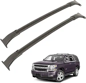 TUNTROL Roof Rack Cross Bars for 2015–2020 Cadillac Escalade (Thickened Clamp Mount)