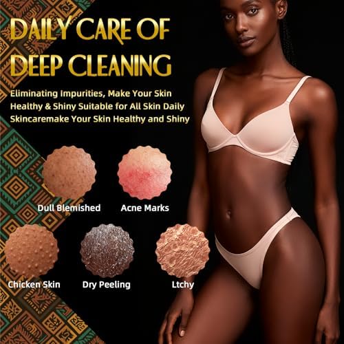 UJFQBH 3 Pieces African Bath Sponge African Net Long Net Bath Sponge Exfoliating Shower Body Scrubber Back Scrubber Skin Smoother,Great for Daily Use (Pink,Yellow,Purple) - 4