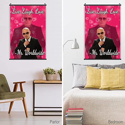 Eiminjkl Live Laugh Love Mr Meme Worldwide Poster Scroll Painting Wall Hanging Decor Artwork Art 16'' X 24'' #TOP4