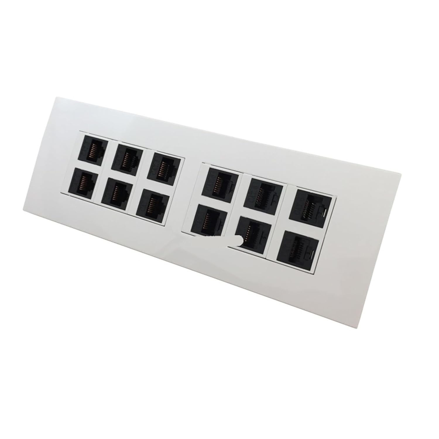 CAT5E CAT6 RJ45 Female to Female Connector 12 Expansion Jack Port 118 Type Panel Jack(CAT6)
